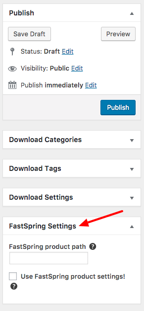 FS settings for single EDD download